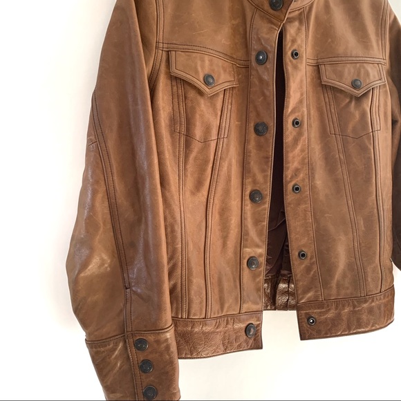 !Sold! Vintage Gap Brown Leather Womens Jacket - Picture 2 of 8